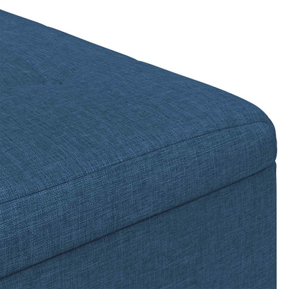 Pouf contenitore con cuscino Blu 80 x 80 x 45 cm Tessuto | homemem39
