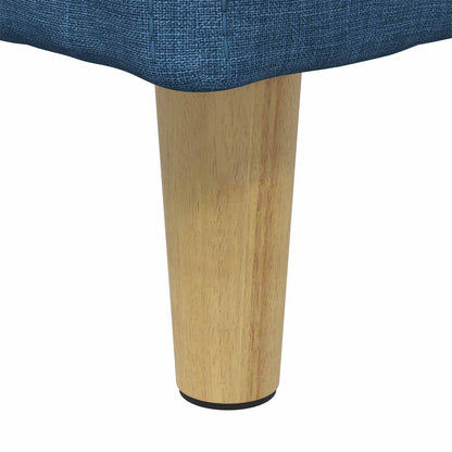 Pouf contenitore con cuscino Blu 80 x 80 x 45 cm Tessuto | homemem39