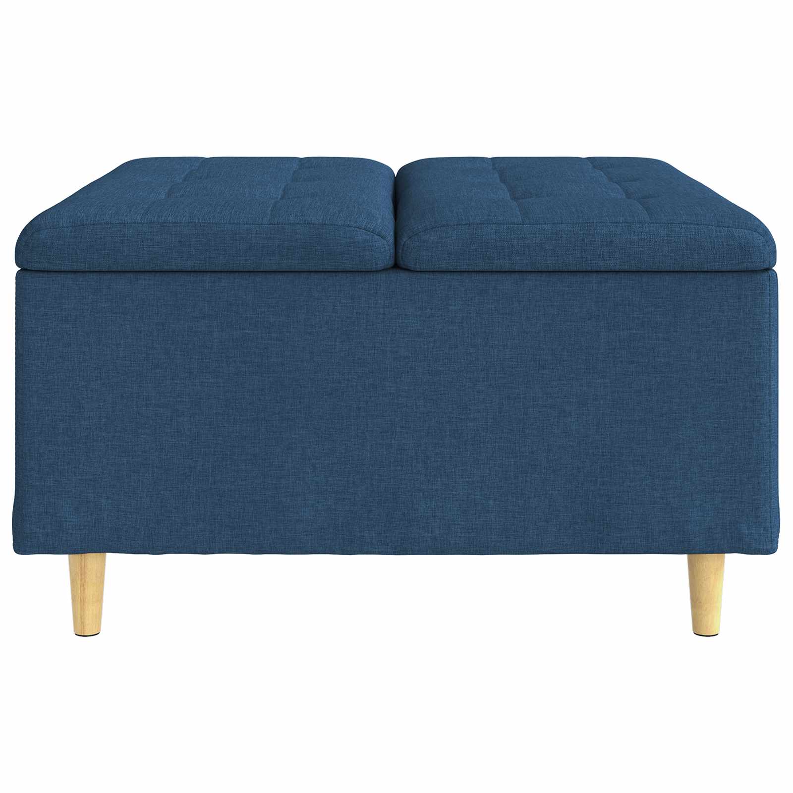Pouf contenitore con cuscino Blu 80 x 80 x 45 cm Tessuto | homemem39