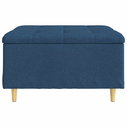 Pouf contenitore con cuscino Blu 80 x 80 x 45 cm Tessuto | homemem39