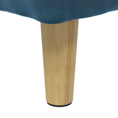 Pouf contenitore con cuscino Blu 80 x 80 x 45 cm Velluto | homemem39