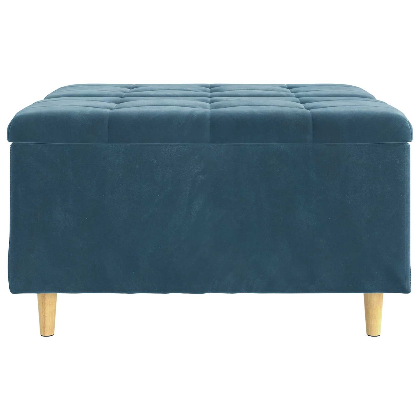 Pouf contenitore con cuscino Blu 80 x 80 x 45 cm Velluto | homemem39