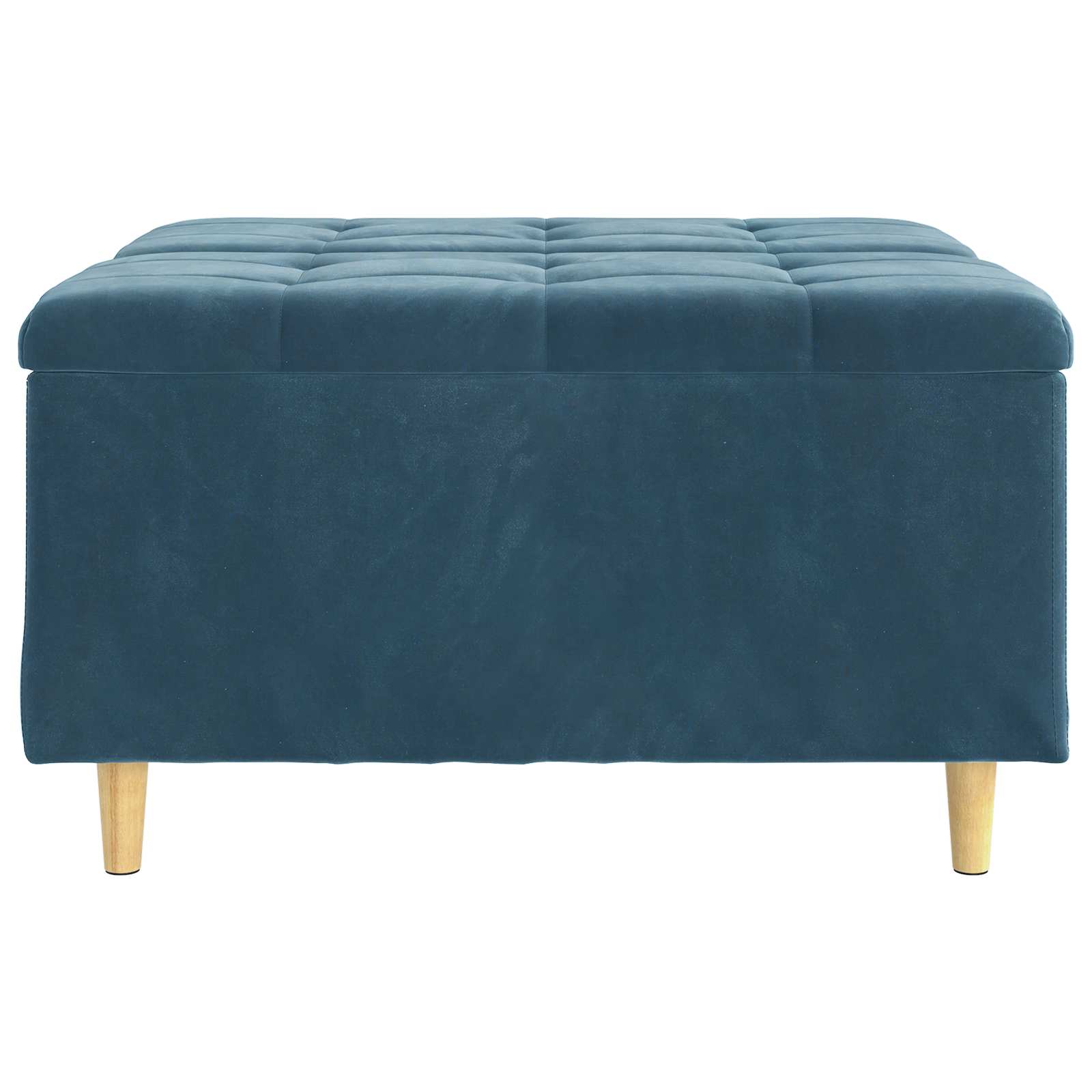 Pouf contenitore con cuscino Blu 80 x 80 x 45 cm Velluto | homemem39