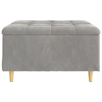 Pouf contenitore Grigio chiaro 80 x 80 x 45 cm Velluto