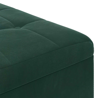 Pouf contenitore Verde Scuro 80 x 80 x 45 cm Velluto