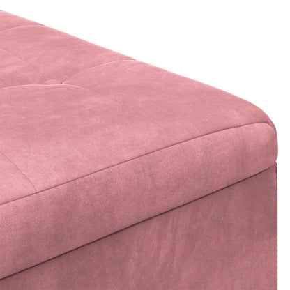 Pouf contenitore con cuscino Rosa 80 x 80 x 45 cm Velluto