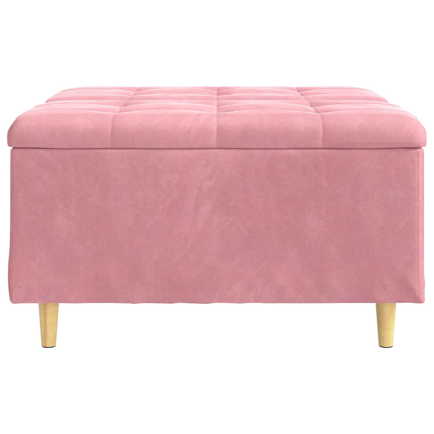 Pouf contenitore con cuscino Rosa 80 x 80 x 45 cm Velluto