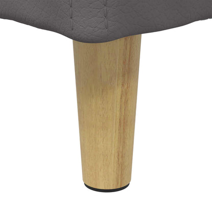 Pouf contenitore Grigio 80 x 80 x 45 cm Pelle sintetica | homemem39