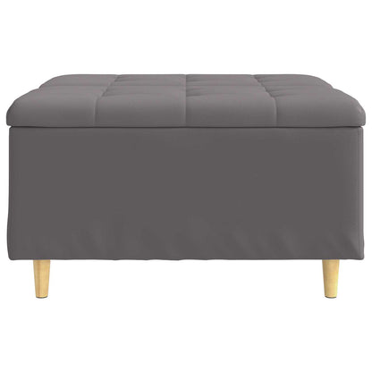 Pouf contenitore Grigio 80 x 80 x 45 cm Pelle sintetica