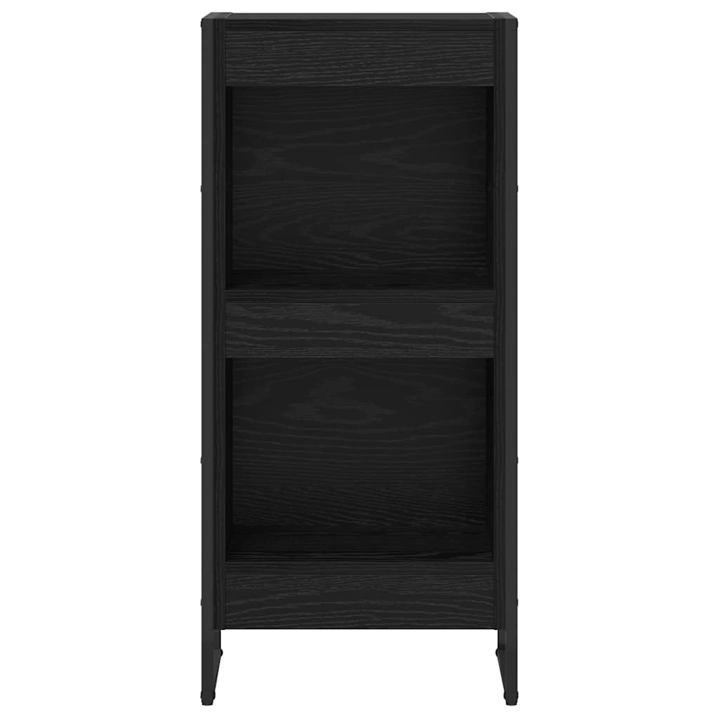 Armadio per Libri Rovere Nero 80 x 30 x 155 cm