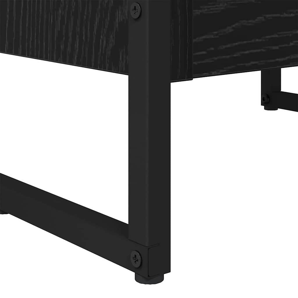 Armadio per Libri Rovere Nero 80 x 30 x 155 cm