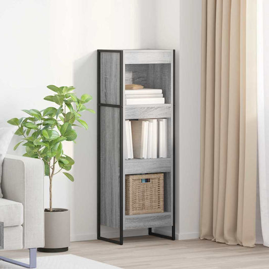 Armadio per Libri Grigio Sonoma 80 x 30 x 155 cm