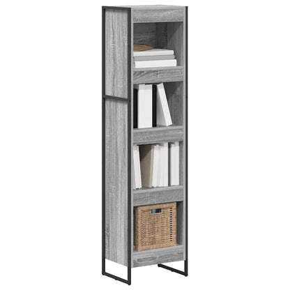 Armadio per Libri Grigio Sonoma 80 x 30 x 155 cm