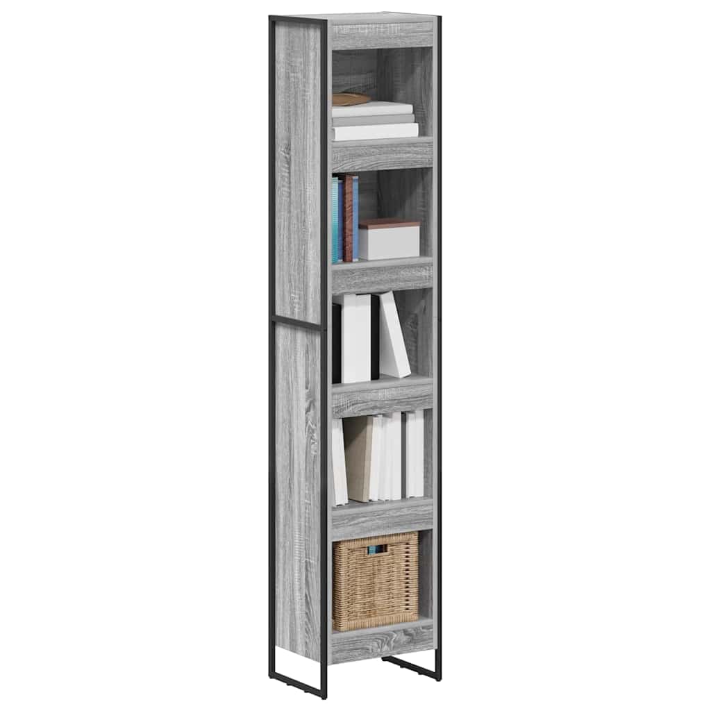 Armadio per Libri Grigio Sonoma 80 x 30 x 155 cm