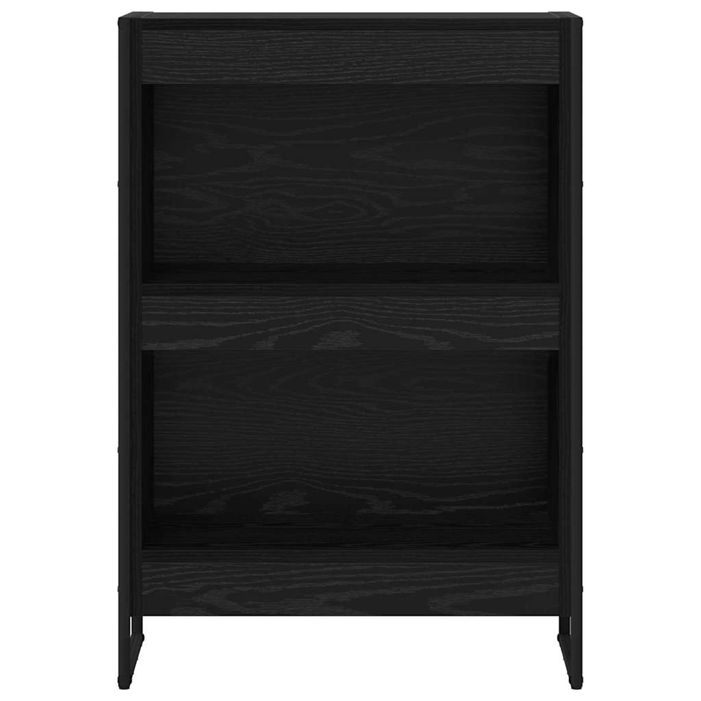 Armadio per Libri Rovere Nero 80 x 30 x 155 cm