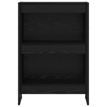 Armadio per Libri Rovere Nero 80 x 30 x 155 cm