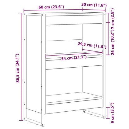 Armadio per Libri 60 x 30 x 86,5 cm Legno multistrato | homemem39