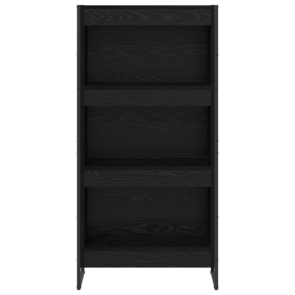 Armadio per Libri Rovere Nero 80 x 30 x 155 cm