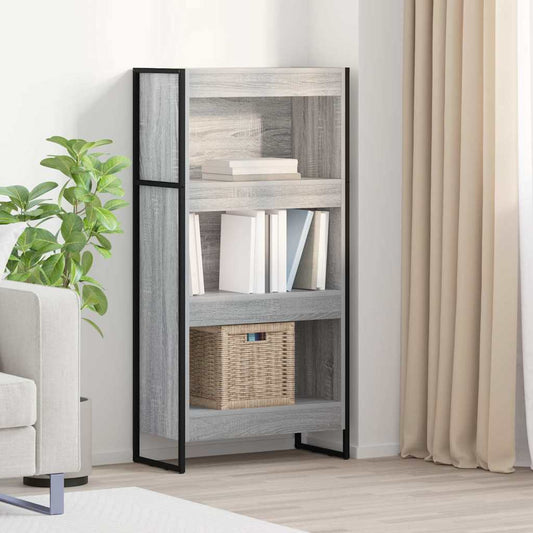 Armadio per Libri Grigio Sonoma 80 x 30 x 155 cm