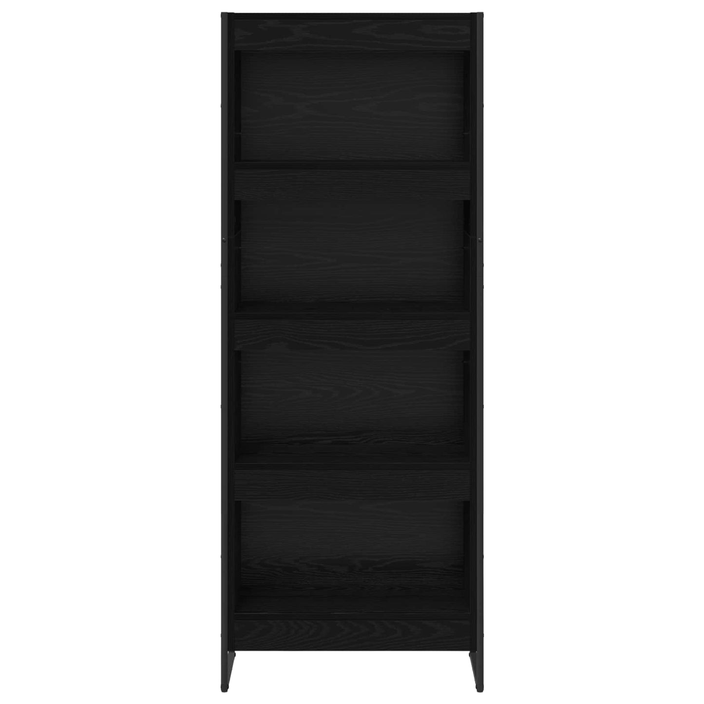 Armadio per Libri Rovere Nero 80 x 30 x 155 cm