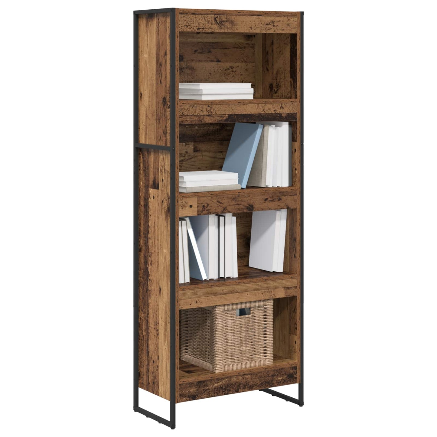 Armadio per Libri Legno vecchio 80 x 30 x 155 cm