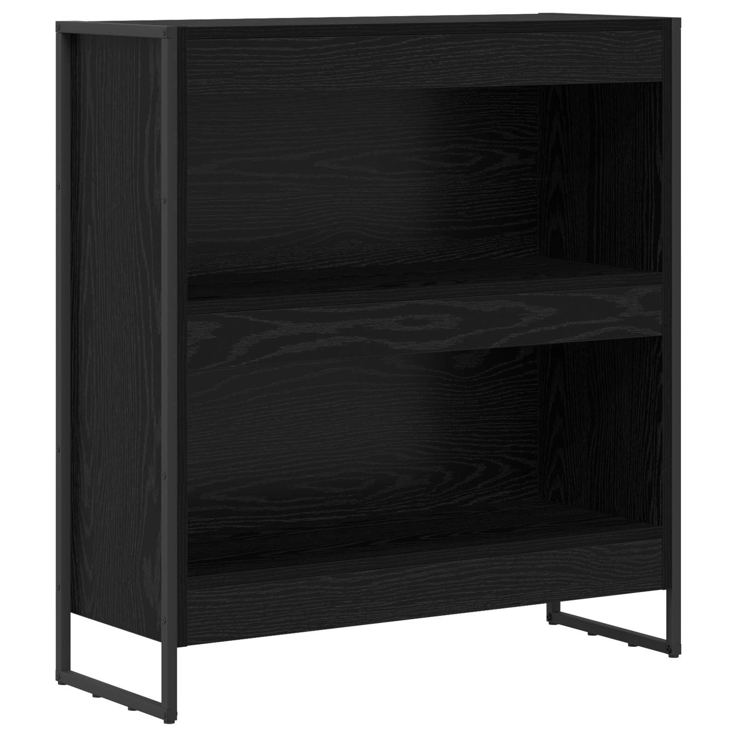 Armadio per Libri Rovere Nero 80 x 30 x 155 cm