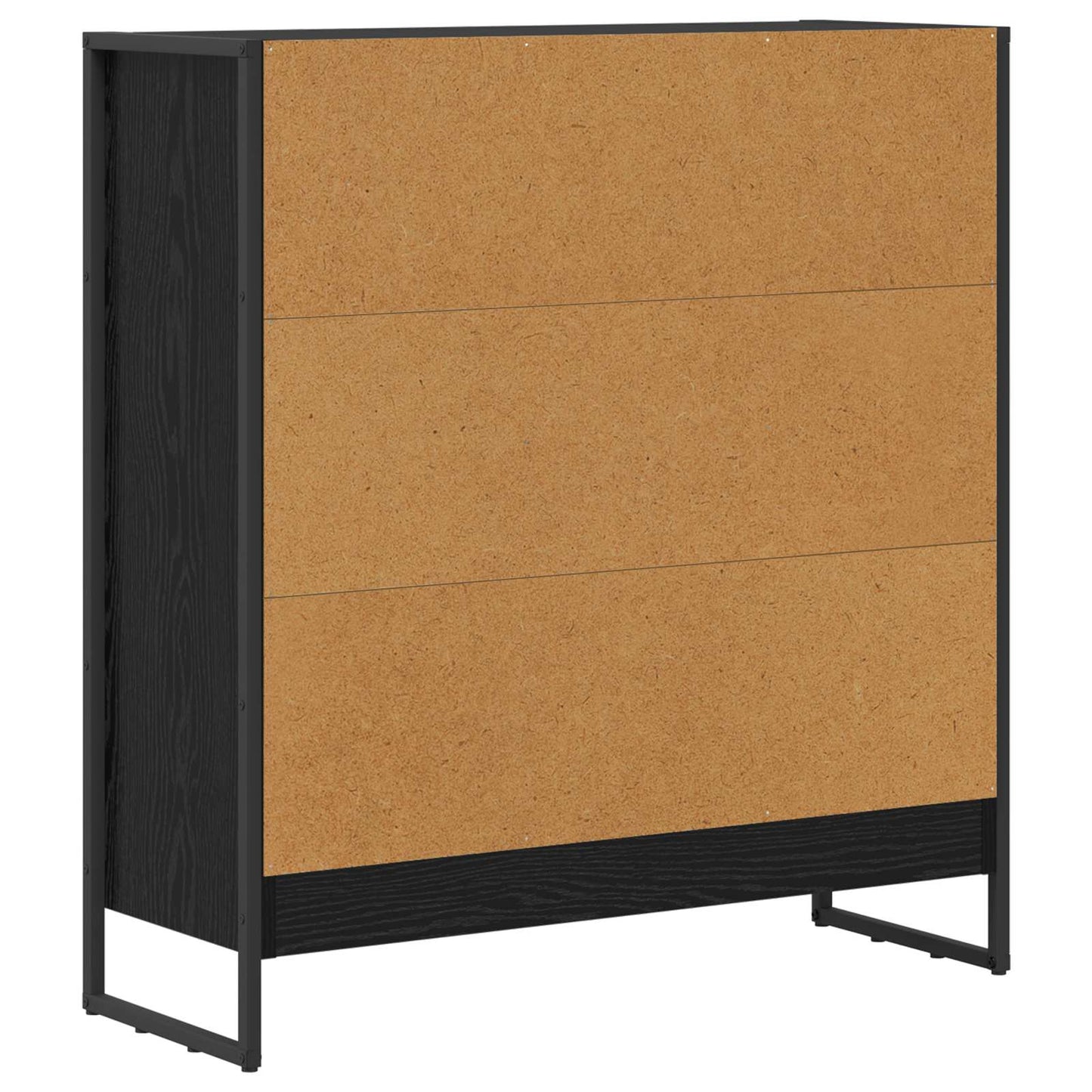 Armadio per Libri Rovere Nero 80 x 30 x 155 cm