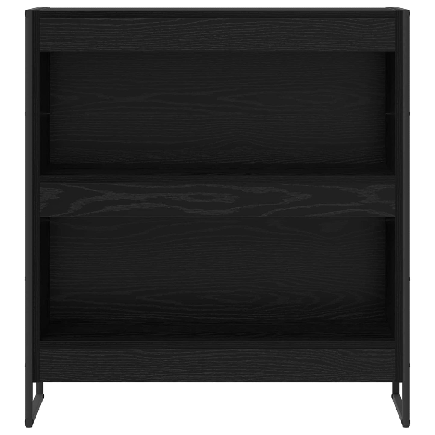 Armadio per Libri Rovere Nero 80 x 30 x 155 cm