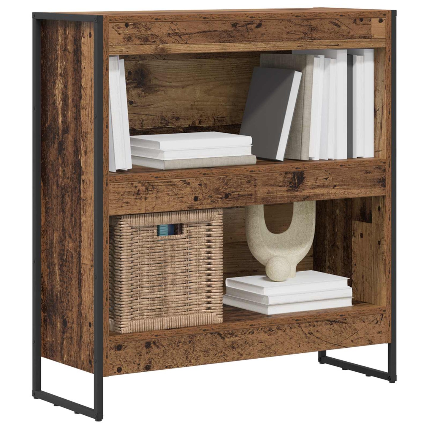 Armadio per Libri Legno vecchio 80 x 30 x 155 cm