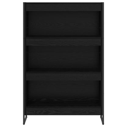 Armadio per Libri Rovere Nero 80 x 30 x 155 cm