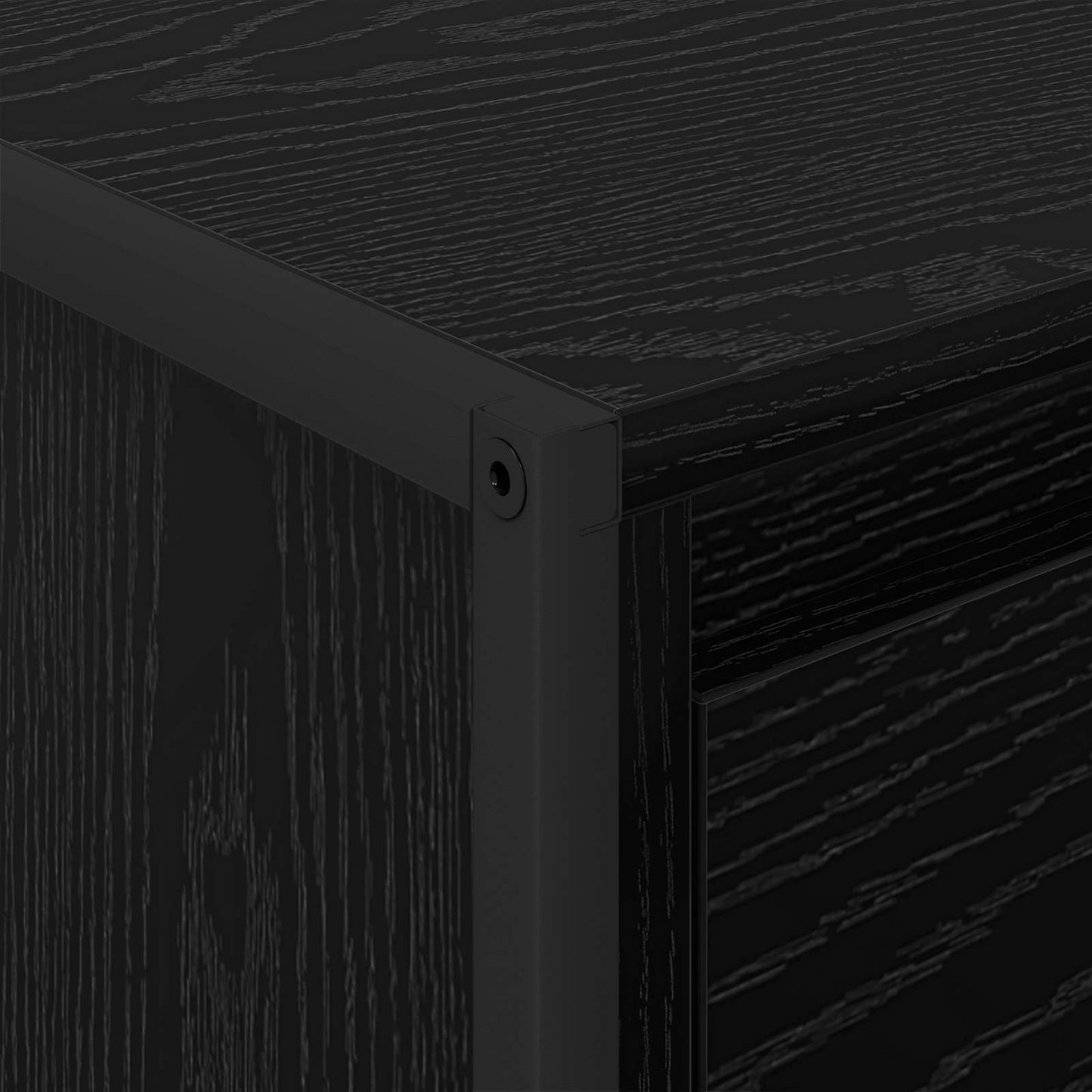 Tavolino da salotto con cassetto Rovere Nero 100 x 46 x 40 cm