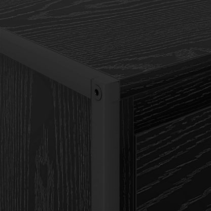 Tavolino da salotto con cassetto Rovere Nero 100 x 46 x 40 cm