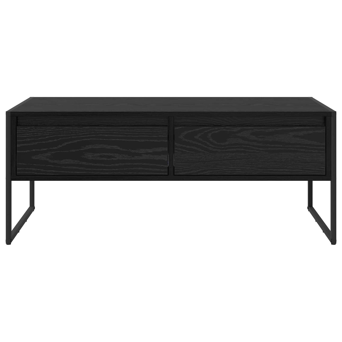 Tavolino da salotto con cassetto Rovere Nero 100 x 46 x 40 cm
