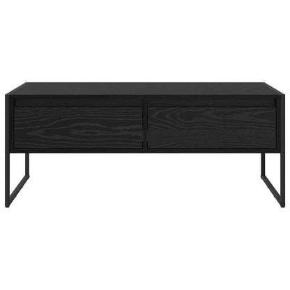 Tavolino da salotto con cassetto Rovere Nero 100 x 46 x 40 cm