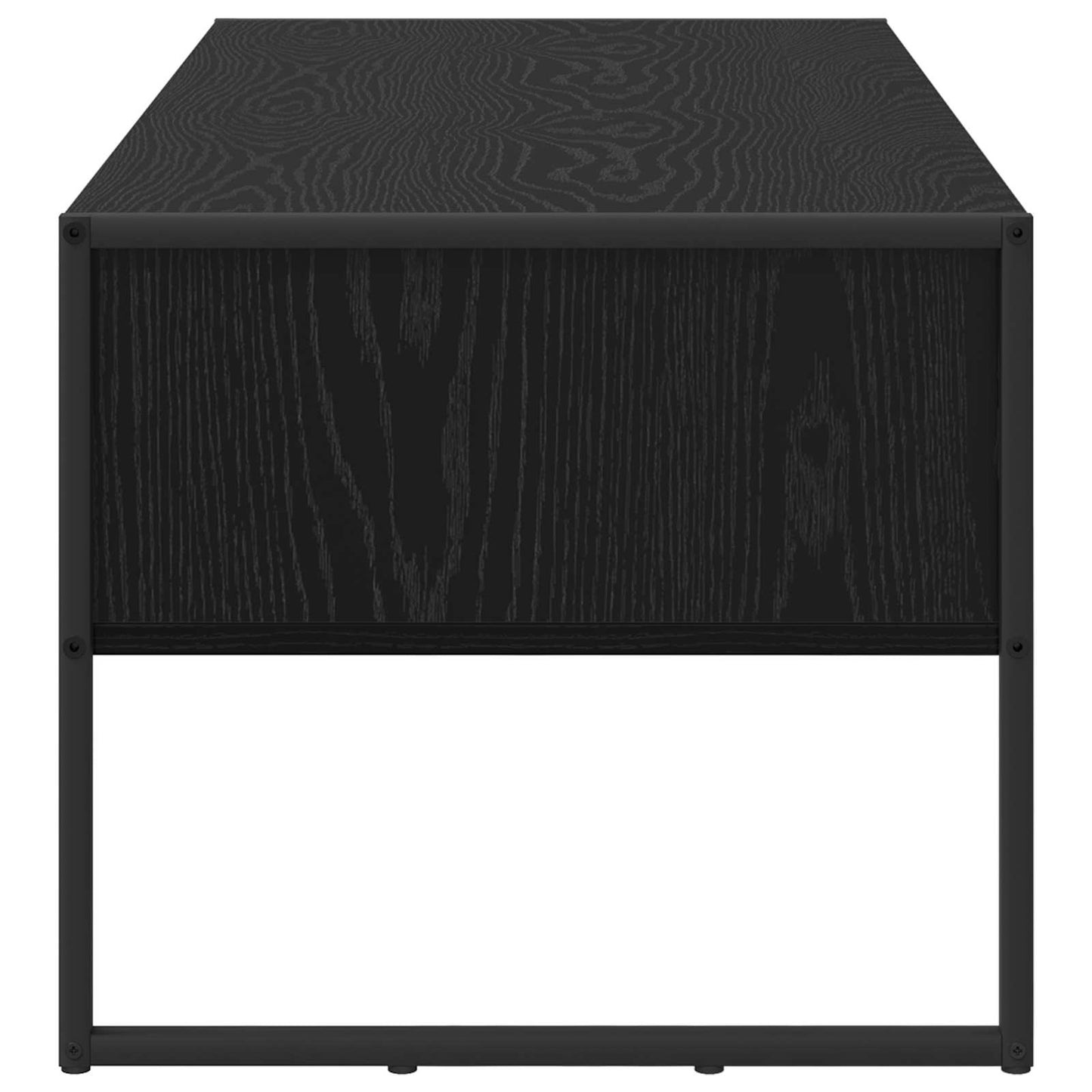 Tavolino da salotto con cassetto Rovere Nero 100 x 46 x 40 cm