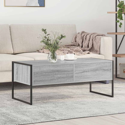 Tavolino da salotto con cassetto Grigio Sonoma 100 x 46 x 40 cm