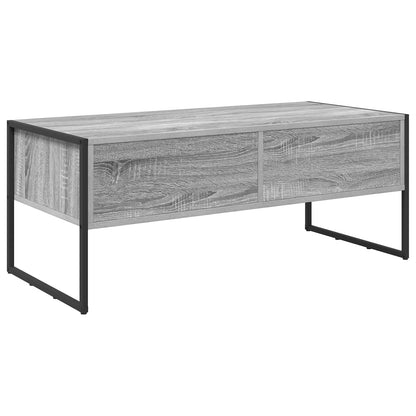 Tavolino da salotto con cassetto Grigio Sonoma 100 x 46 x 40 cm