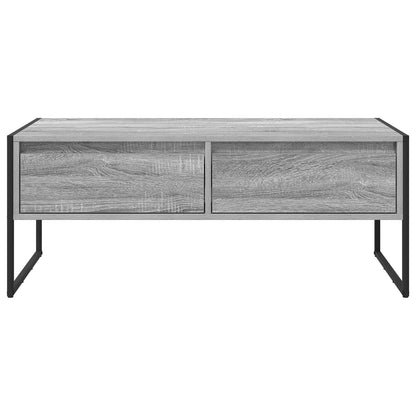 Tavolino da salotto con cassetto Grigio Sonoma 100 x 46 x 40 cm