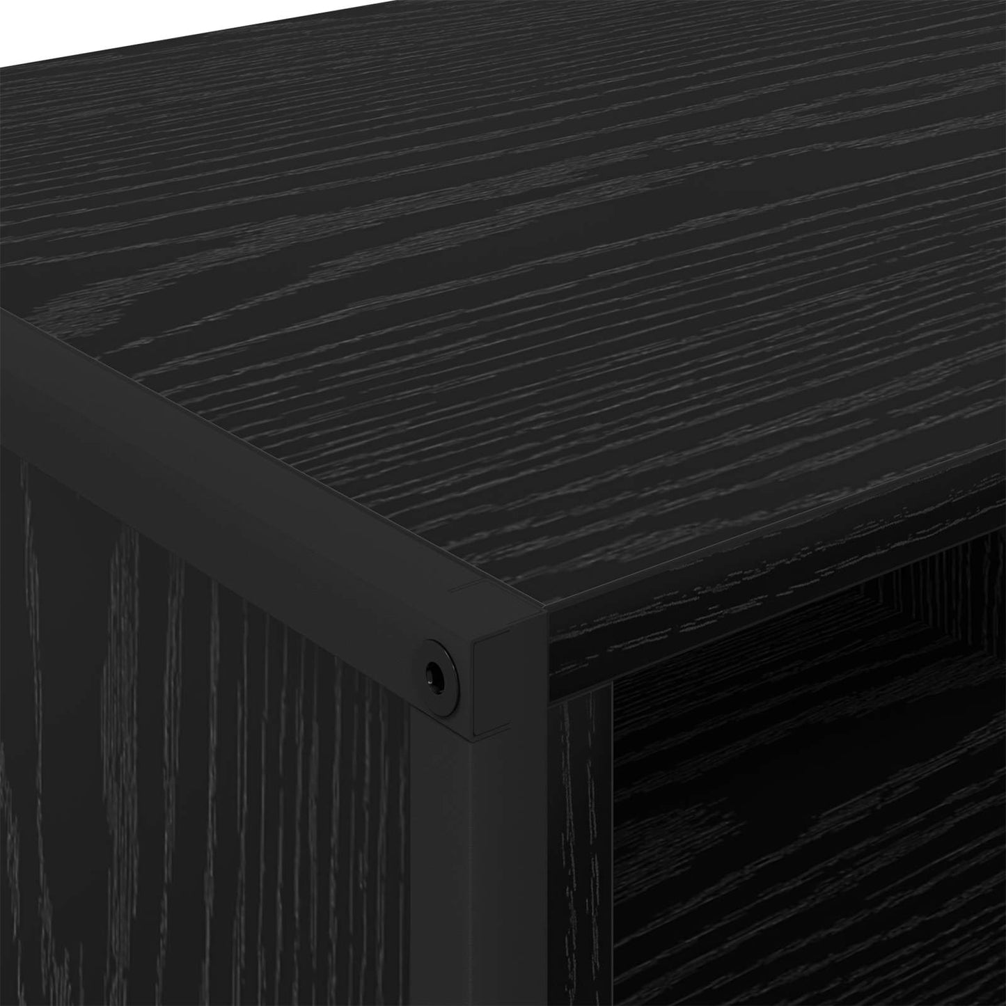 Mobile per scarpe Rovere Nero 60 x 35 x 44 cm Legno multistrato