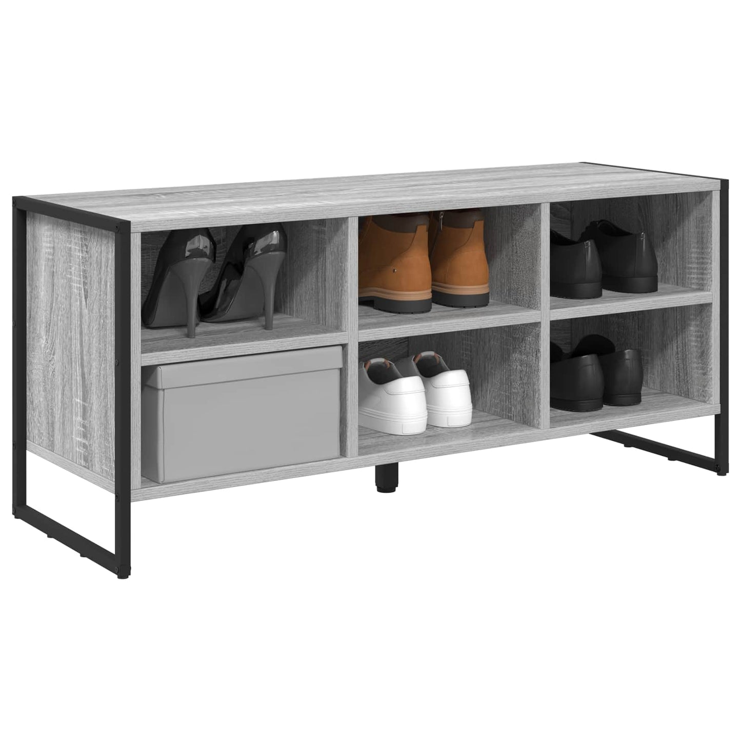 Mobile per scarpe Grigio Sonoma 60 x 35 x 44 cm