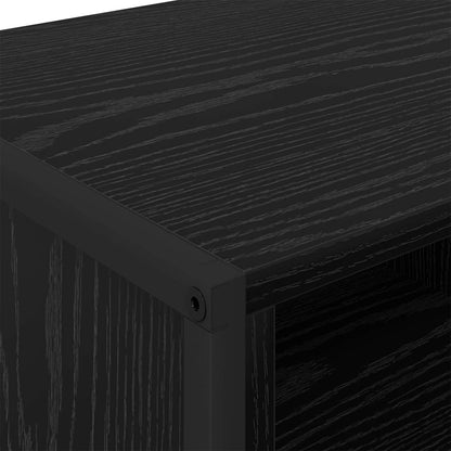 Mobile per scarpe Rovere Nero 60 x 35 x 44 cm Legno multistrato