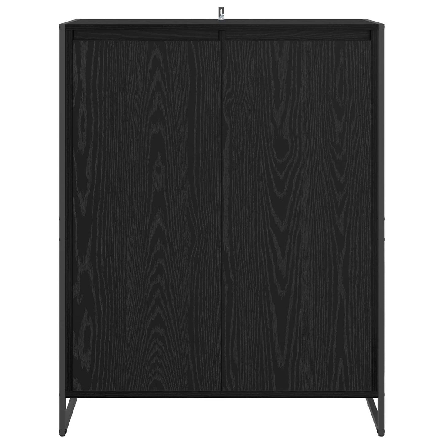 Mobile per scarpe con porta Rovere Nero 79 x 36 x 100 cm