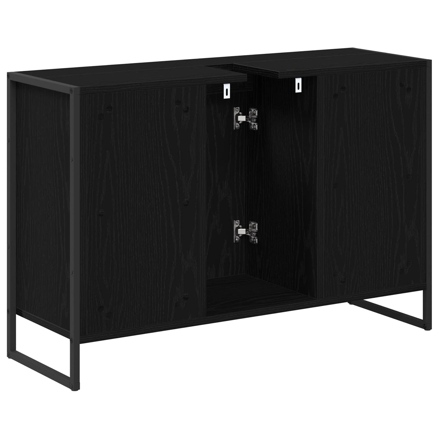 Mobile da Bagno Rovere Nero 90 x 30 x 60 cm Legno multistrato | homemem39