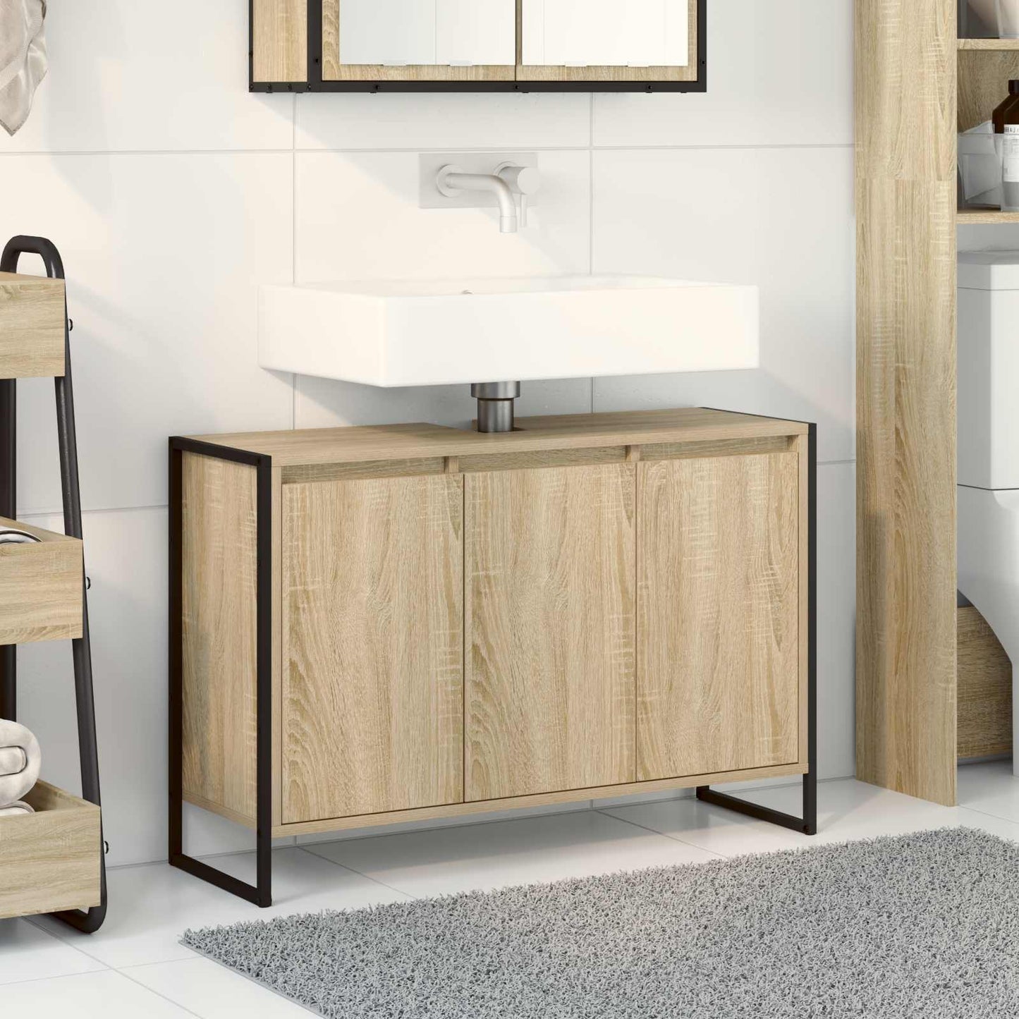 Mobile da Bagno Sonoma 90 x 30 x 60 cm Legno multistrato | homemem39