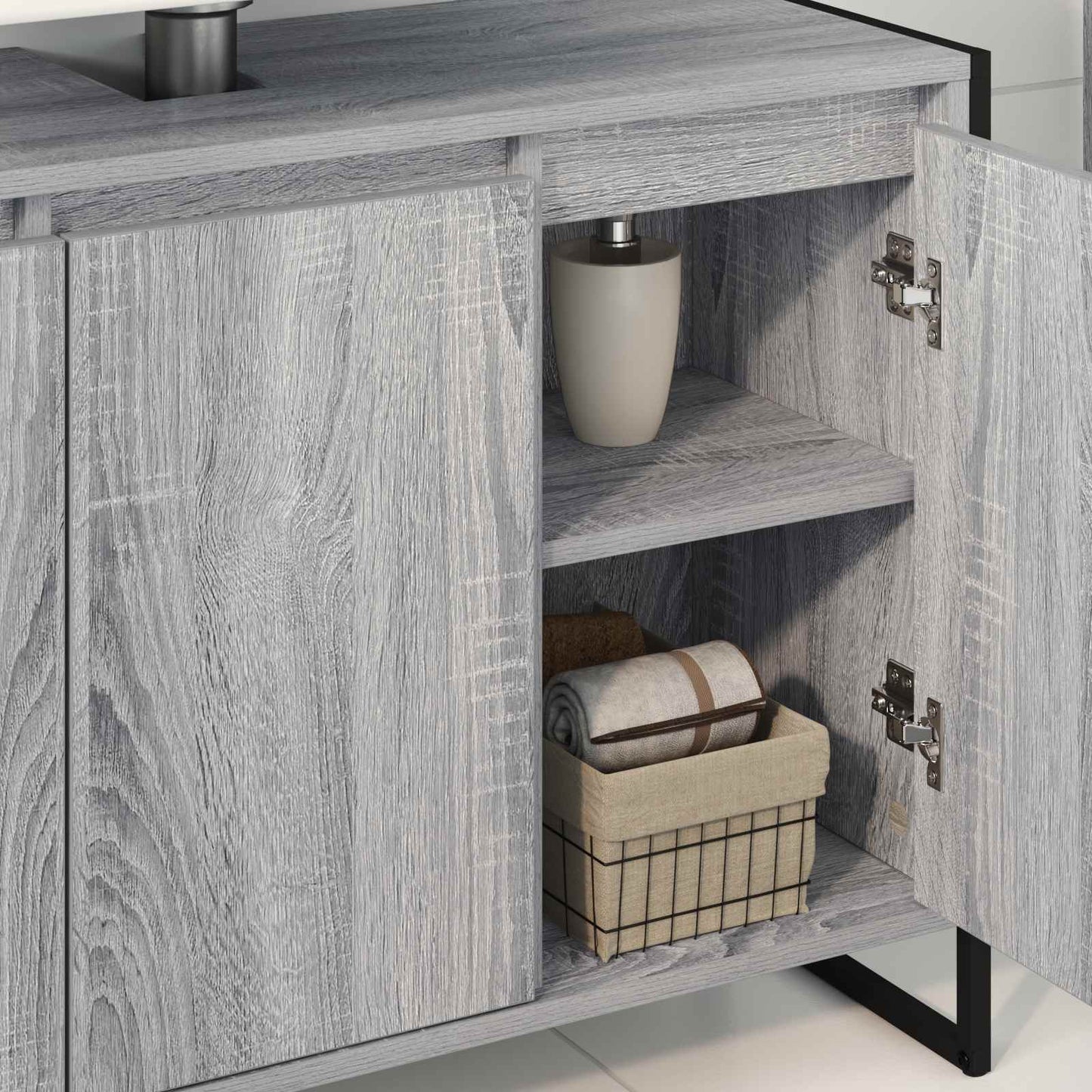 Mobile da Bagno Grigio Sonoma 90 x 30 x 60 cm Legno multistrato | homemem39