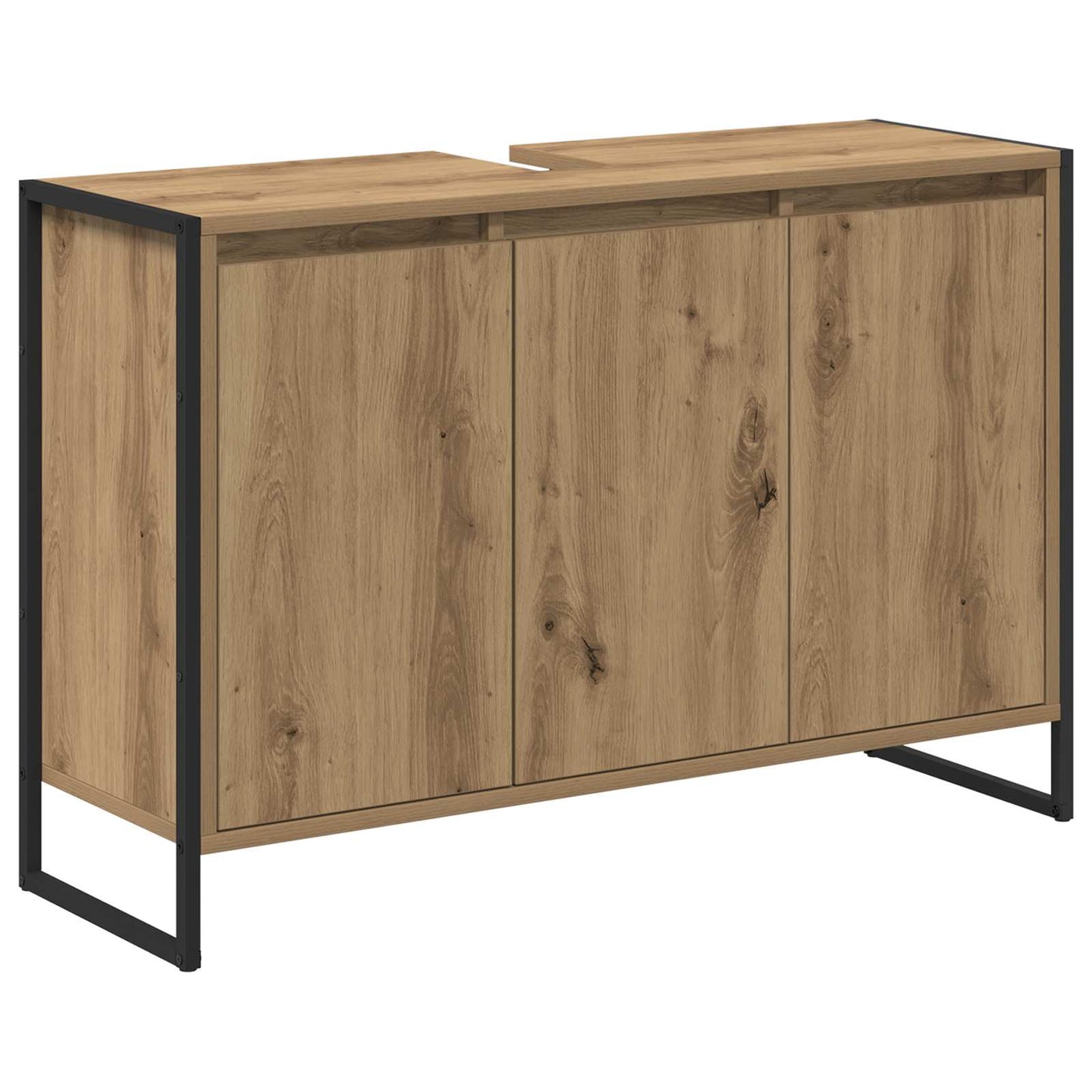 Mobile da Bagno con porta Rovere Artigianale 90 x 30 x 60 cm | homemem39