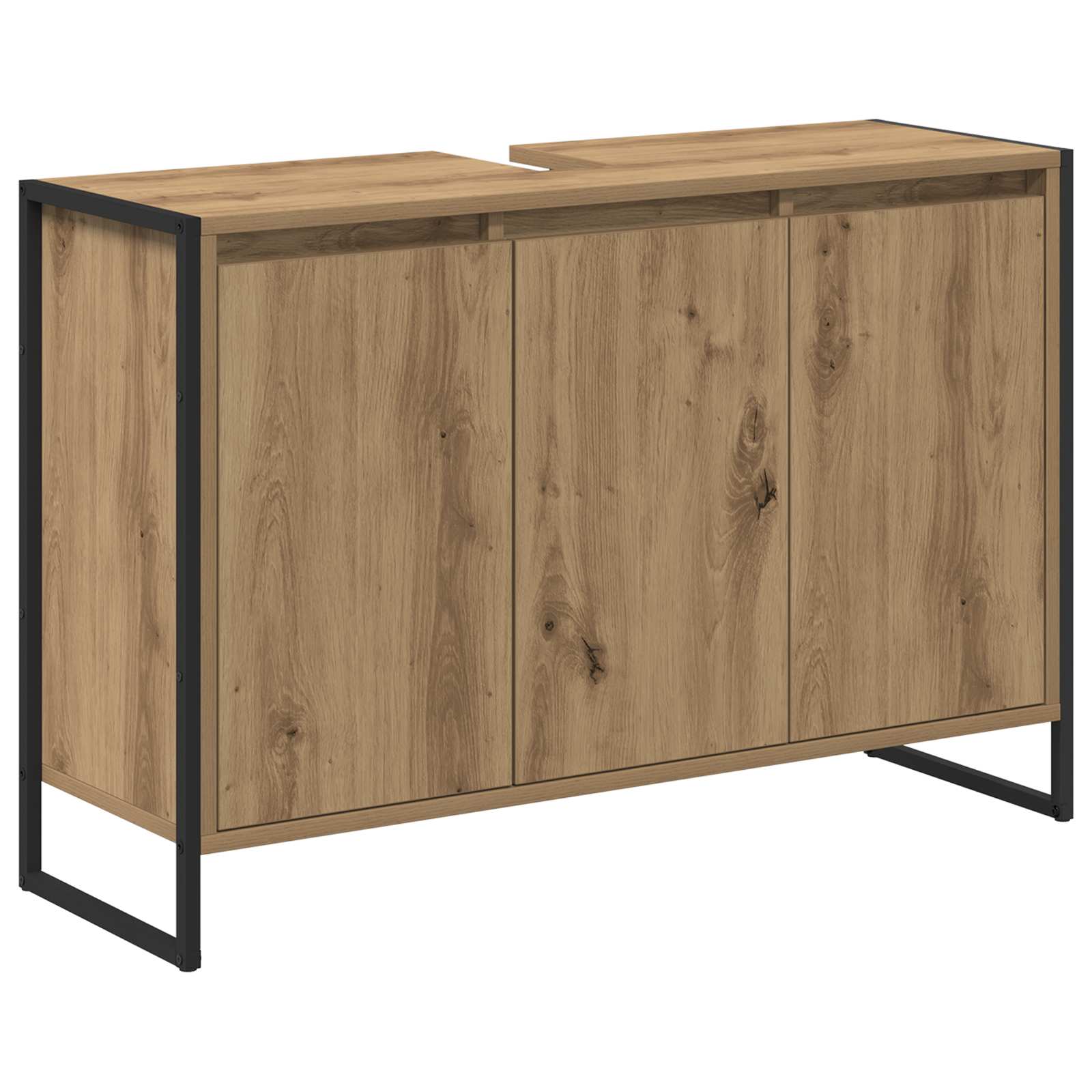 Mobile da Bagno con porta Rovere Artigianale 90 x 30 x 60 cm | homemem39