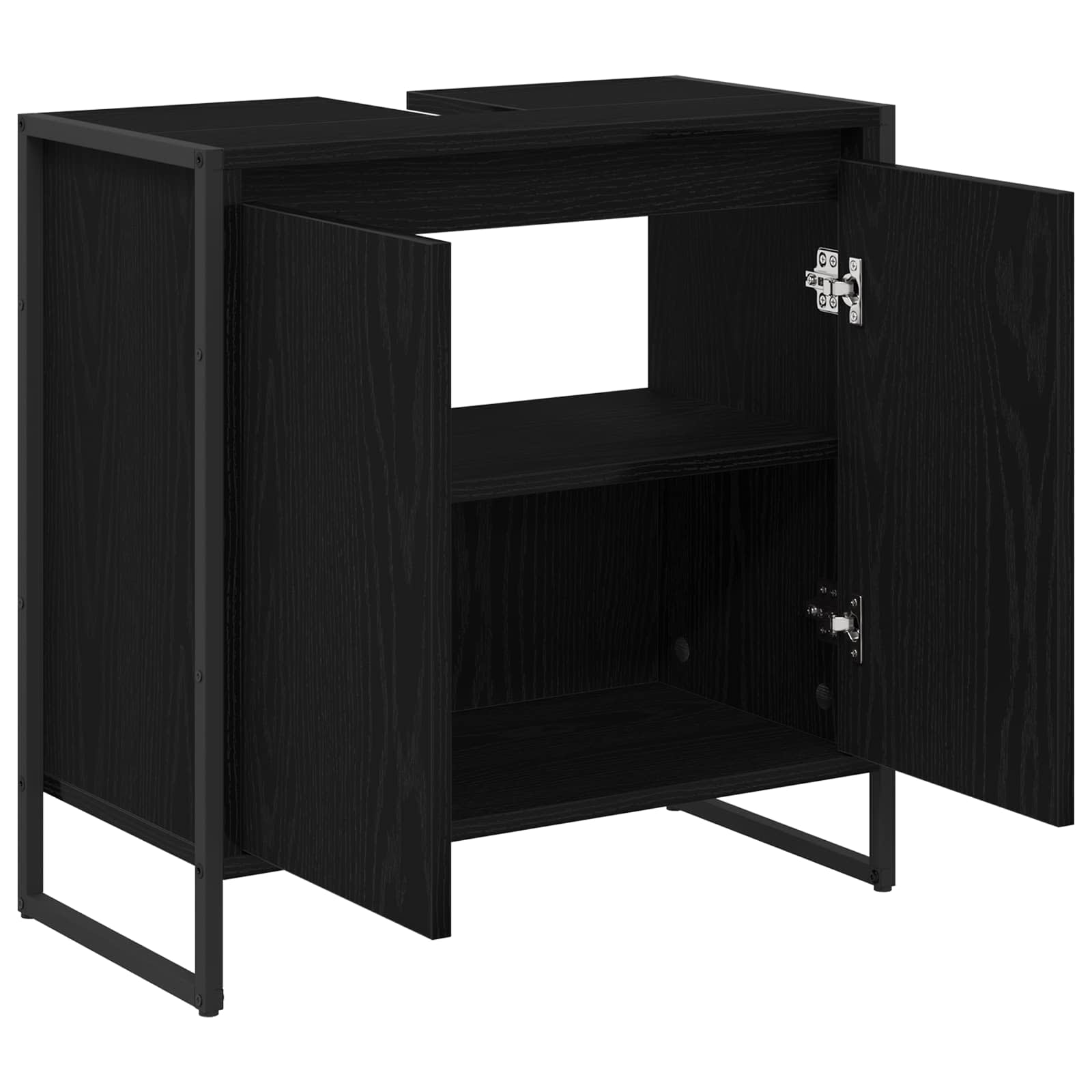 Mobile da Bagno Rovere Nero 60 x 30 x 60 cm Legno multistrato | homemem39