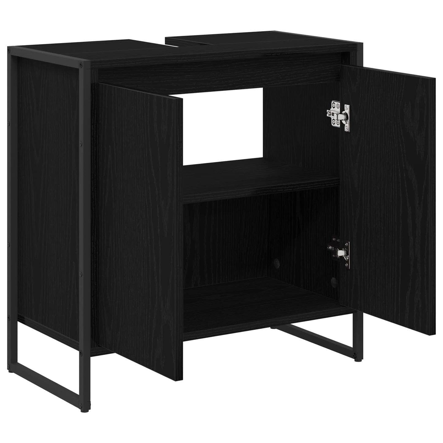 Mobile da Bagno Rovere Nero 60 x 30 x 60 cm Legno multistrato