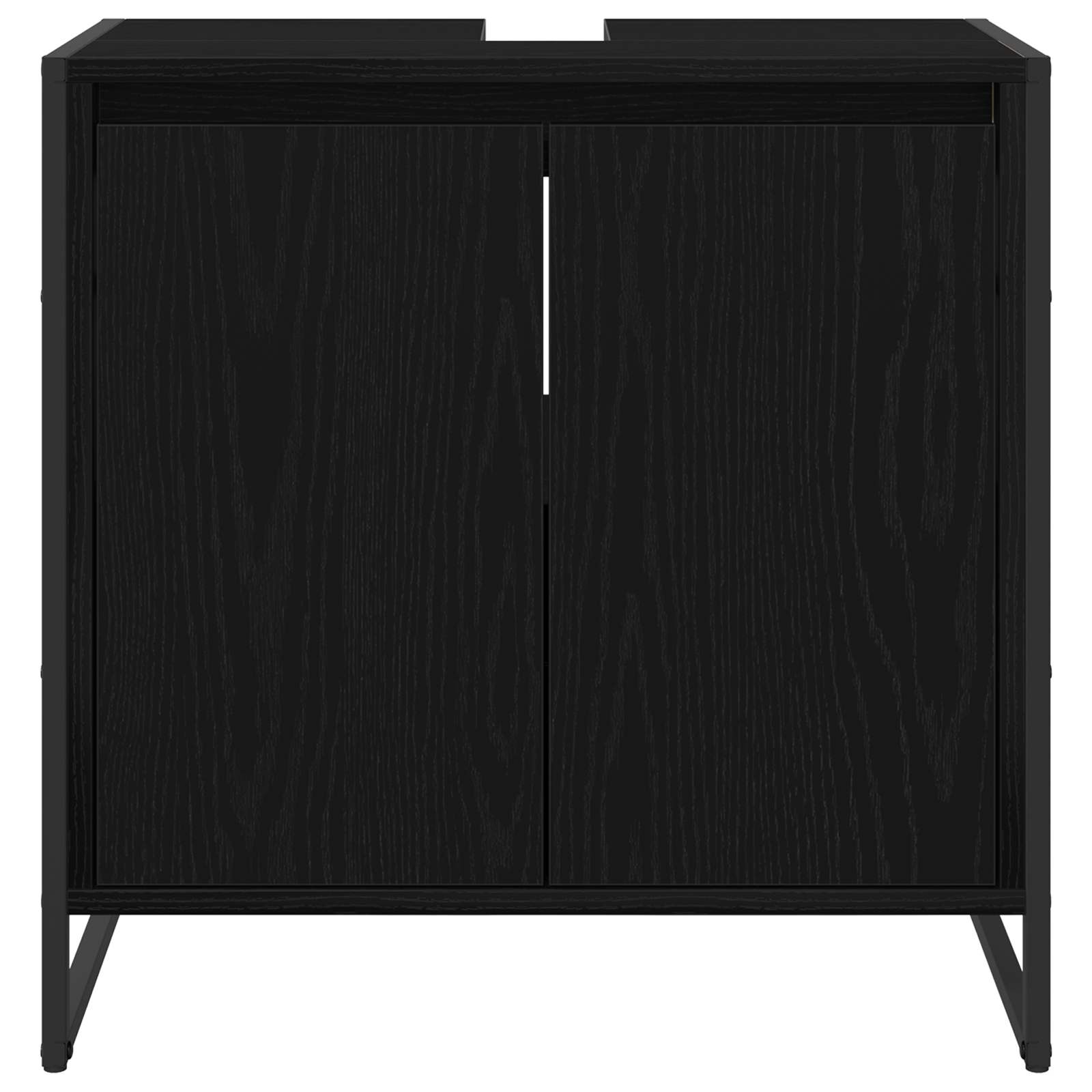 Mobile da Bagno Rovere Nero 60 x 30 x 60 cm Legno multistrato | homemem39